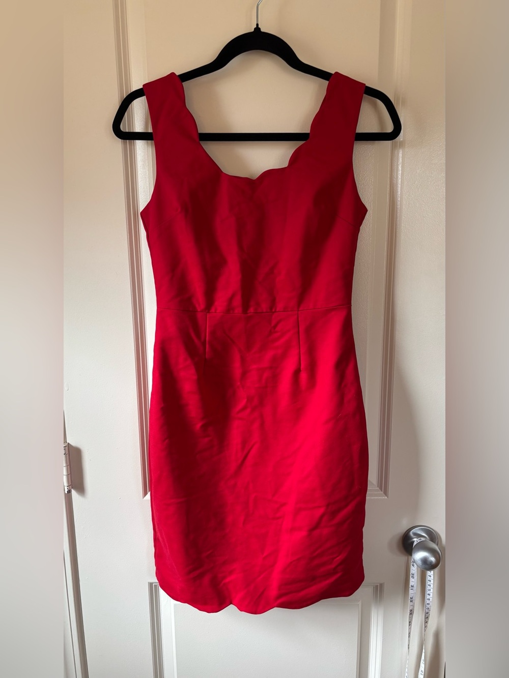 Forever 21 Red Scallop Neck Dress